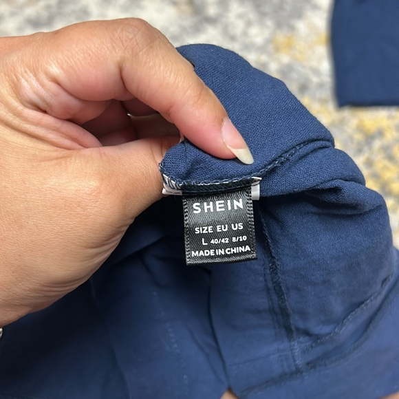 SHEIN Slayr Marynarka I Szorty Z Kamizelką I Jednokolorowymi Guzikami Z Przodu - Picture 5 of 8